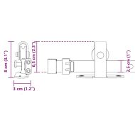 Комплект плъзгащи се врати за шкафове 213 см въглеродна стомана