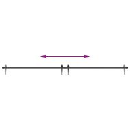 Комплект плъзгащи се врати за шкафове 213 см въглеродна стомана