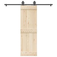 Комплект механизъм за плъзгаща врата, 200 см, стомана, черен