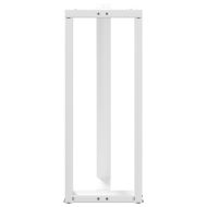 Крака за бар маса, Т-образни, 2 бр., бели, 40x35x(100-101) см, стомана