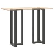 Крака за бар маса, Т-образни, 2 бр., антрацит, 40x35x(110-111) см, стомана