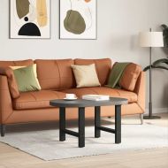 Крака за масичка за кафе, черни, 2 бр., 60 x (42-43) см, стомана