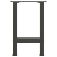 Крака за масичка за кафе, антрацит, 2 бр., 38 x (42-43) см, стомана