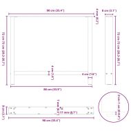 Крака за трапезна маса, бели, 2 бр., 90 x (72-73) см, стомана