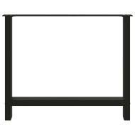 Крака за трапезна маса, черни, 2 бр., 100 x (72-73) см, стомана