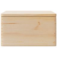 Дървена кутия с капак 40x30x23 cm масивна дървесина бор