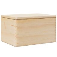 Дървена кутия с капак 40x30x23 cm масивна дървесина бор