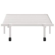 Рамка за легло без матрак Сгъваема бяла 90x200 cm Стомана