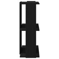 Библиотека 3 рафта черна 60x30x80 см инженерно дърво