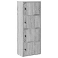 Библиотека, сив сонома, 40x24x102 см, инженерно дърво