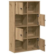 Библиотека, дъб артизан, 60x24x101,5 см, инженерно дърво