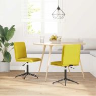 Трапезни столове, 2 бр, жълти, кадифе