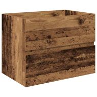 шкаф за мивка с вграден басейн и смесител Старо дърво