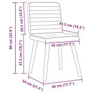 Трапезни столове, 2 бр, кремави, текстил