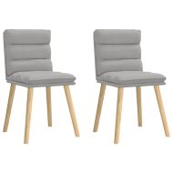 Трапезни столове 2 бр Cloud сив плат