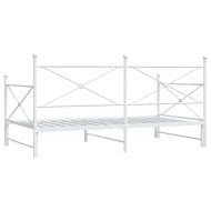 Дневна спалня с багажник без матрак Бяла 107x203 cm Стомана