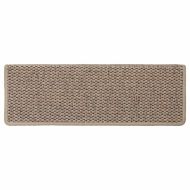 Самозалепващи стелки за стълби вид сизал 30бр 65x21x4см пясъчни