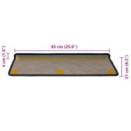 Самозалепващи стелки за стълби сизал 30 бр 65x21x4 см антрацит