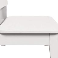 Градински стол бял 60x52,5x72 cm масивна дървесина бор