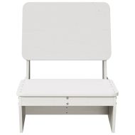 Градински столове 2 бр бели 60x64x70,5 см борово дърво масив