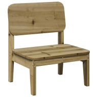 Градински столове 2 бр. 60x52,5x72 cm Импрегнирано дърво Бор