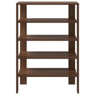 Етажерка за обувки, кафяво дъб, 61x32x87,5 см, инженерно дърво