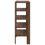 Етажерка за обувки, кафяво дъб, 61x32x87,5 см, инженерно дърво