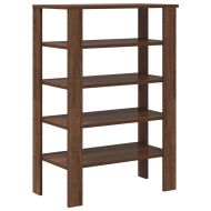 Етажерка за обувки, кафяво дъб, 61x32x87,5 см, инженерно дърво