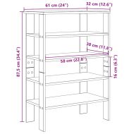 Етажерка за обувки, кафяво дъб, 61x32x87,5 см, инженерно дърво