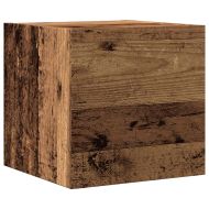 Комплект ТВ шкафове за стенен монтаж 4 части, инженерно дърво