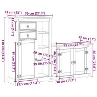 Комплект мебели за баня от 2 части Corona