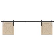 Комплект плъзгащи се врати за шкафове 200 см въглеродна стомана