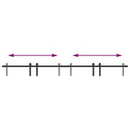 Комплект плъзгащи се врати за шкафове 200 см въглеродна стомана