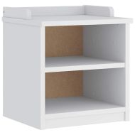 vidaXLL Пейка за антре SANDNES Бяла 45x40x50 cm Масивна дървесина Бор