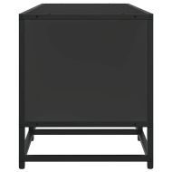 ТВ шкаф черен 120x35x41 cm Изработена дървесина и метал