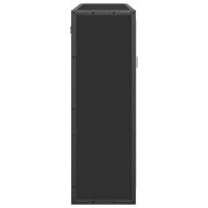 Огледален шкаф за баня Черен 65x20x60 cm Инженерна дървесина