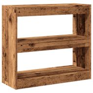 Шкаф за книги/разделител на стаи Старо дърво 80x30x72 cm