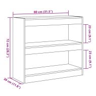 Шкаф за книги/разделител на стаи Старо дърво 80x30x72 cm