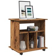 Шкаф за търкаляне от старо дърво 60x45x60cm Инженерна дървесина