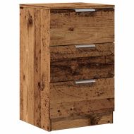 Нощно шкафче, старо дърво, 40x36x65 см, инженерно дърво