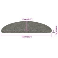 Самозалепващи стелки за стълби, 20 бр, сиви, 56x17x3 см