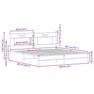 Рамка за легло без матрак опушен дъб 183x203 см инженерно дърво