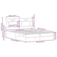 Рамка за легло без матрак сонома дъб 140x200 см инженерно дърво