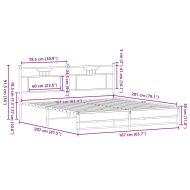 Рамка за легло без матрак опушен дъб 160x200 см инженерно дърво