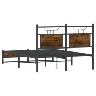 Рамка за легло без матрак опушен дъб 120x190 см инженерно дърво