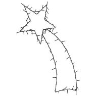 Коледни светлини падаща звезда силует 80 светодиоди топло бяло