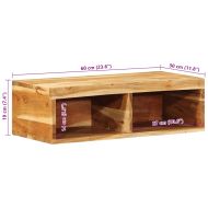 Стенен шкаф за телевизор 60x30x19 cm Масивна дървесина Акация