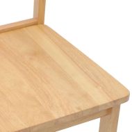 трапезни столове 2 бр. естествена масивна дървесина гума