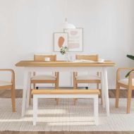 Пейка 90 cm Масивна дървесина Гума