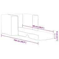 Детски диван-легло кремав мек плюш